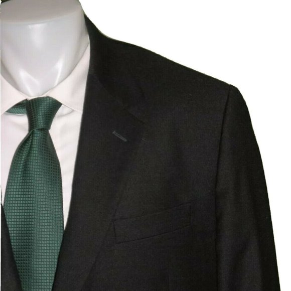 Brooks BrothersGray Flannel Vintage Cashmere Blend Two Button Suit 45R